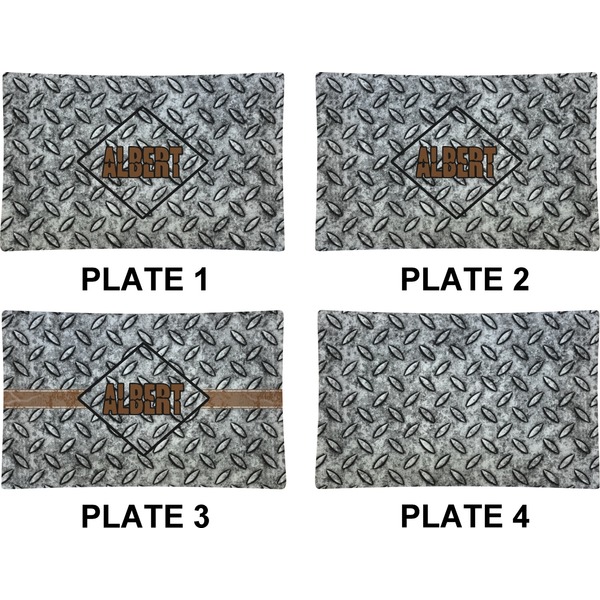 Diamond Plate Set of Rectangular Dinner Plates (Approval)