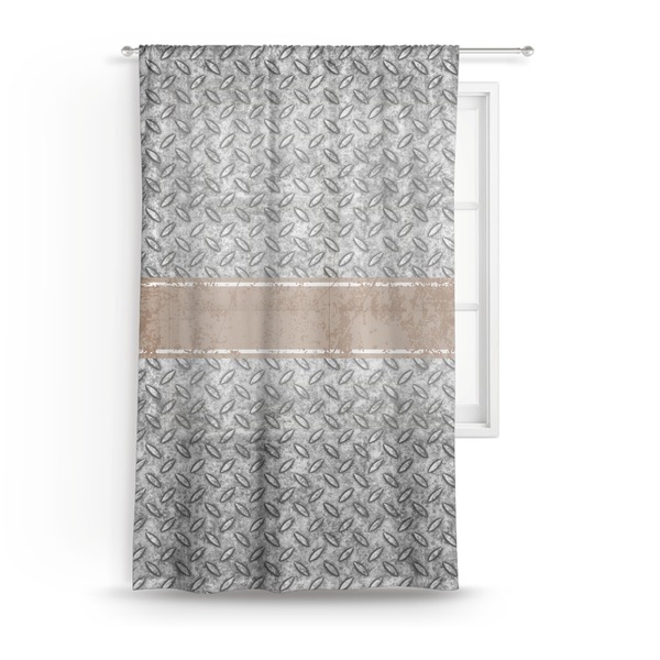 Custom Diamond Plate Sheer Curtain - 50"x84"