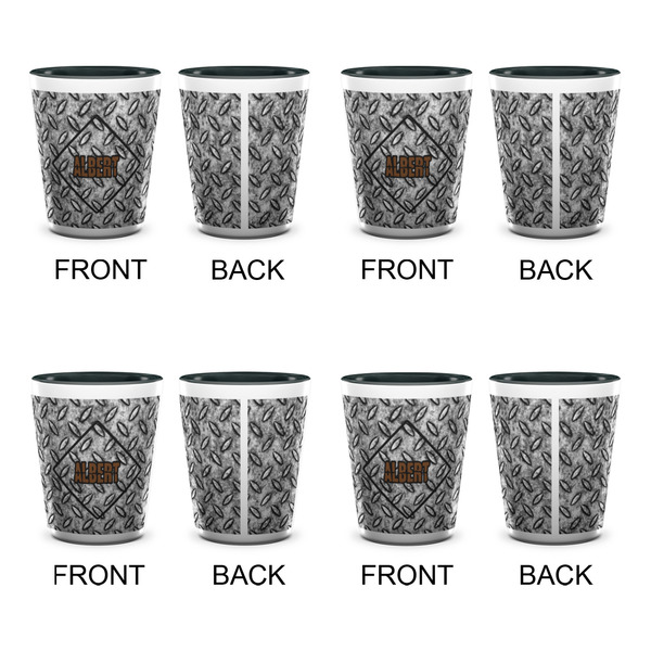Diamond Plate Shot Glassess - Two Tone - Set of 4 - APPROVAL
