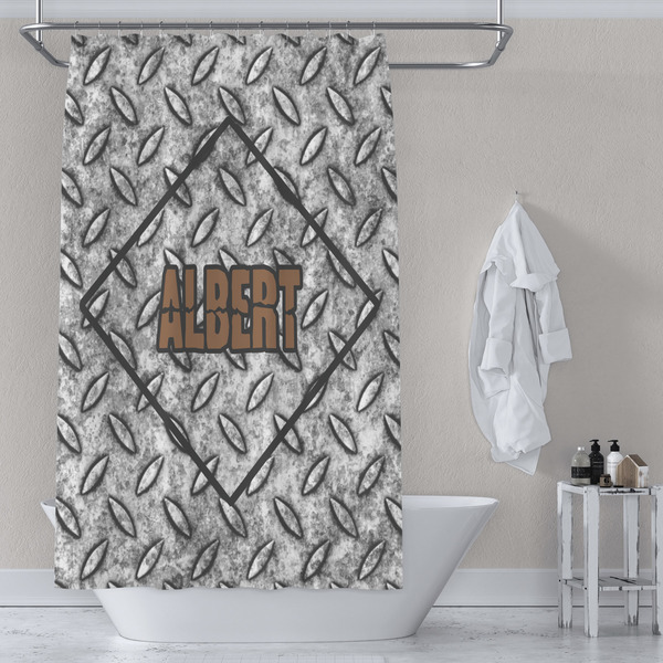 Diamond Plate Shower Curtain Lifestyle