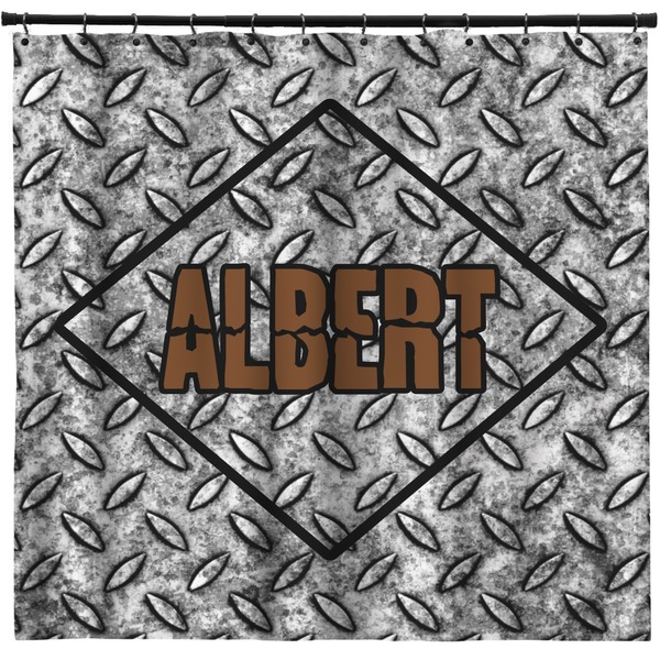 Custom Diamond Plate Shower Curtain - 71" x 74" (Personalized)