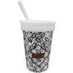 Diamond Plate Sippy Cup with Straw (Personalized)