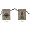 Diamond Plate Small Burlap Gift Bag - Front & Back (Personalized)