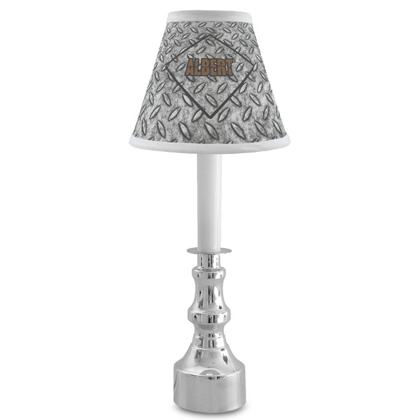 Diamond Plate Small Chandelier Lamp - LIFESTYLE (on candle stick)