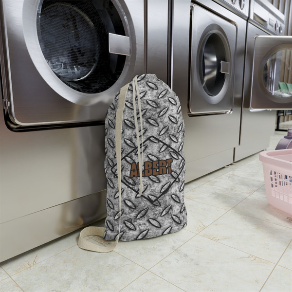 Diamond Plate Small Landry Bag - In Context