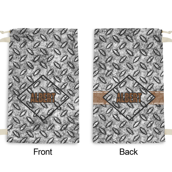 Diamond Plate Small Laundry Bag - Front & Back View