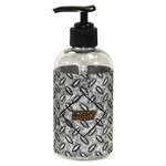 Diamond Plate Plastic Soap / Lotion Dispenser (8 oz - Small - Black) (Personalized)