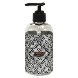 Diamond Plate Plastic Soap / Lotion Dispenser (8 oz - Small - Black) (Personalized)