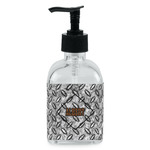 Diamond Plate Glass Soap & Lotion Bottle - Single Bottle (Personalized)