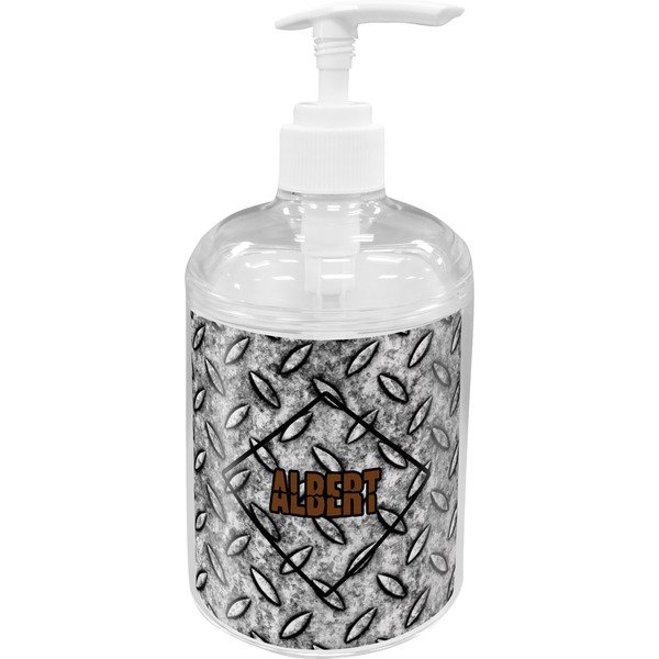 Custom Diamond Plate Acrylic Soap & Lotion Bottle (Personalized)