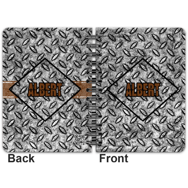 Diamond Plate Spiral Journal 5 x 7 - Apvl