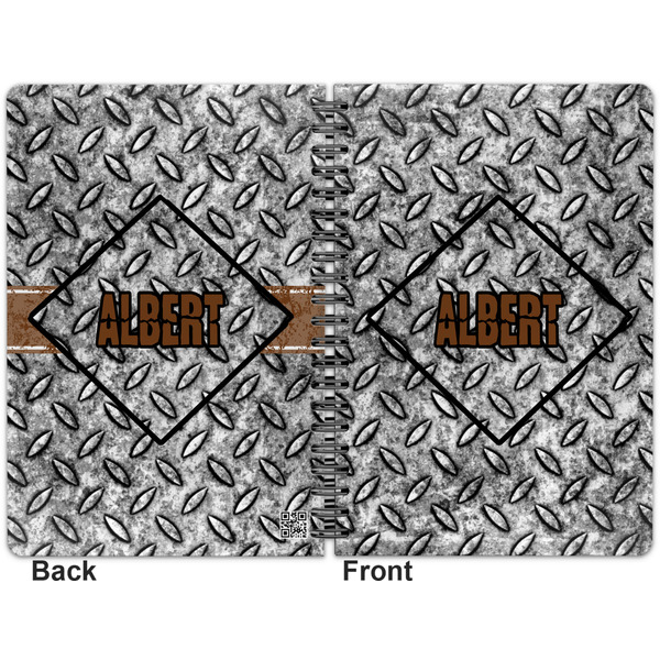 Diamond Plate Spiral Journal 7 x 10 - Apvl