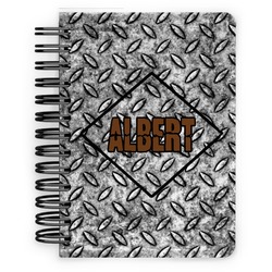 Diamond Plate Spiral Notebook - 5x7 w/ Name or Text