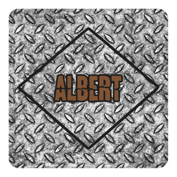 Diamond Plate Square Decal - Large (Personalized)