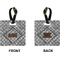 Diamond Plate Square Luggage Tag (Front + Back)