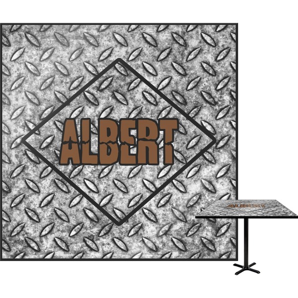 Custom Diamond Plate Square Table Top - 30" (Personalized)