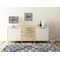 Diamond Plate Square Wall Decal Wooden Desk