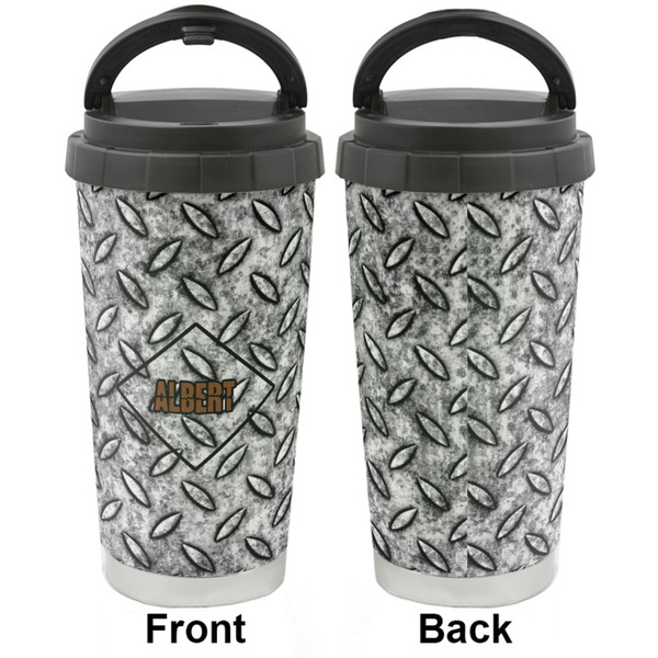 Diamond Plate Stainless Steel Travel Cup - Apvl
