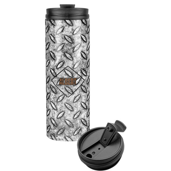 Custom Diamond Plate Stainless Steel Skinny Tumbler (Personalized)