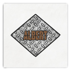 Diamond Plate Paper Dinner Napkins (Personalized)