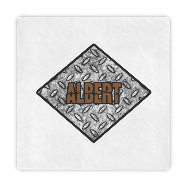 Custom Diamond Plate Standard Decorative Napkins (Personalized)