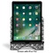 Diamond Plate Stylized Tablet Stand - Front with ipad