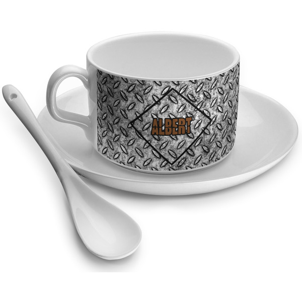 Custom Diamond Plate Tea Cup (Personalized)
