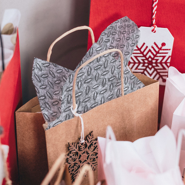 Diamond Plate Tissue Paper - In Gift Bag