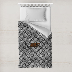 Diamond Plate Toddler Duvet Cover w/ Name or Text