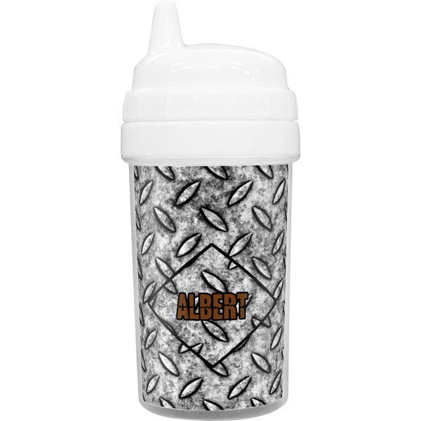 Custom Diamond Plate Toddler Sippy Cup (Personalized)