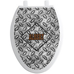 Diamond Plate Toilet Seat Decal - Elongated (Personalized)