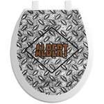Diamond Plate Toilet Seat Decal (Personalized)
