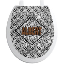 Diamond Plate Toilet Seat Decal (Personalized)