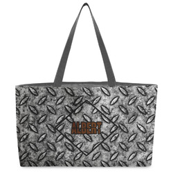 Diamond Plate Beach Totes Bag - w/ Black Handles (Personalized)
