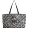 Diamond Plate Tote w/Black Handles - Front View