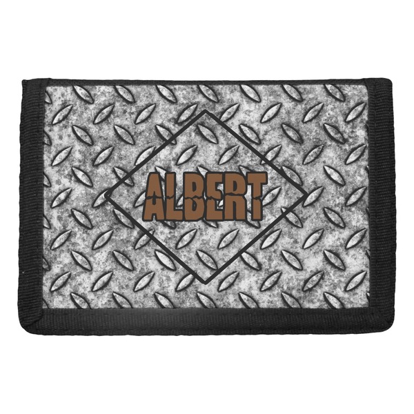 Custom Diamond Plate Trifold Wallet (Personalized)