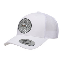 Diamond Plate Trucker Hat - White (Personalized)