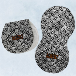 Diamond Plate Burp Pads - Velour - Set of 2 w/ Name or Text