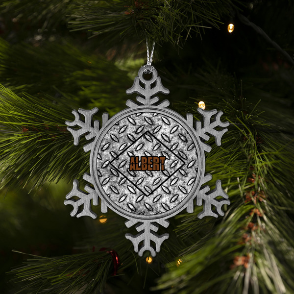 Diamond Plate Vintage Snowflake - (LIFESTYLE)