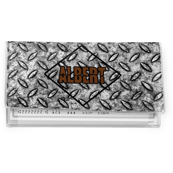 Custom Diamond Plate Vinyl Checkbook Cover (Personalized)