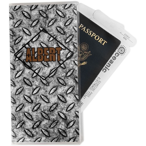 Custom Diamond Plate Travel Document Holder