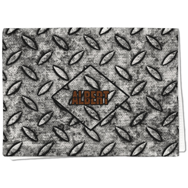 Custom Diamond Plate Kitchen Towel - Waffle Weave - Full Color Print (Personalized)