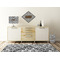 Diamond Plate Wall Graphic Decal Wooden Desk