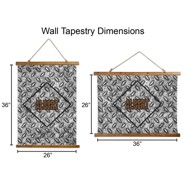 Diamond Plate Wall Hanging Tapestries - Parent/Sizing