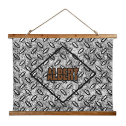 Diamond Plate Wall Hanging Tapestry - Wide (Personalized)