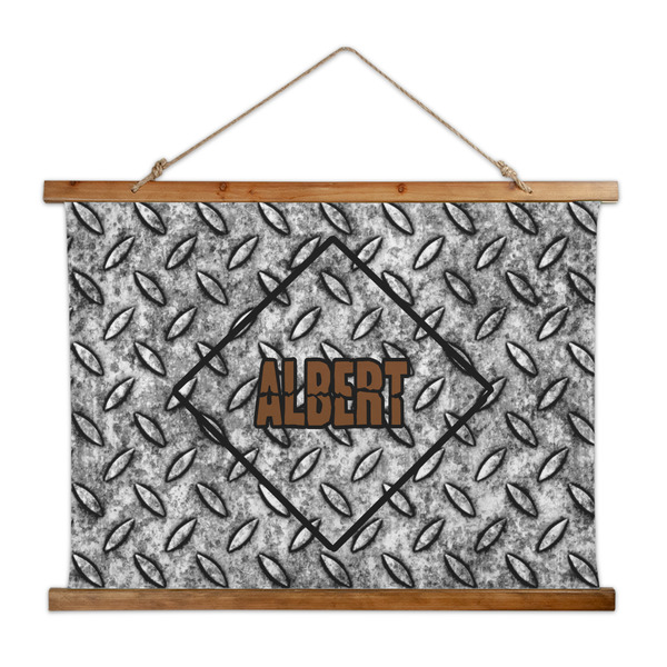 Custom Diamond Plate Wall Hanging Tapestry - Wide (Personalized)