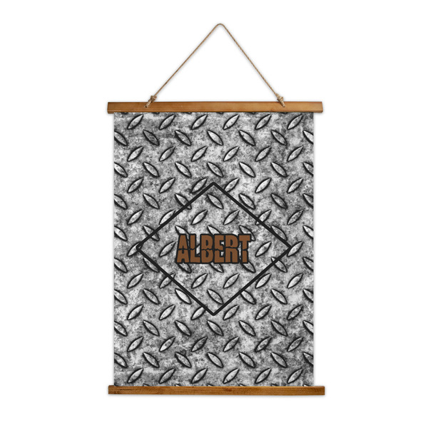 Custom Diamond Plate Wall Hanging Tapestry - Tall (Personalized)