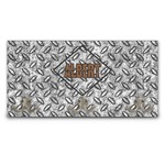 Diamond Plate Wall Mounted Coat Rack (Personalized)