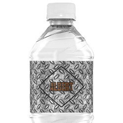 Diamond Plate Water Bottle Labels - Custom Sized (Personalized)