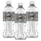 Diamond Plate Water Bottle Labels - Front View